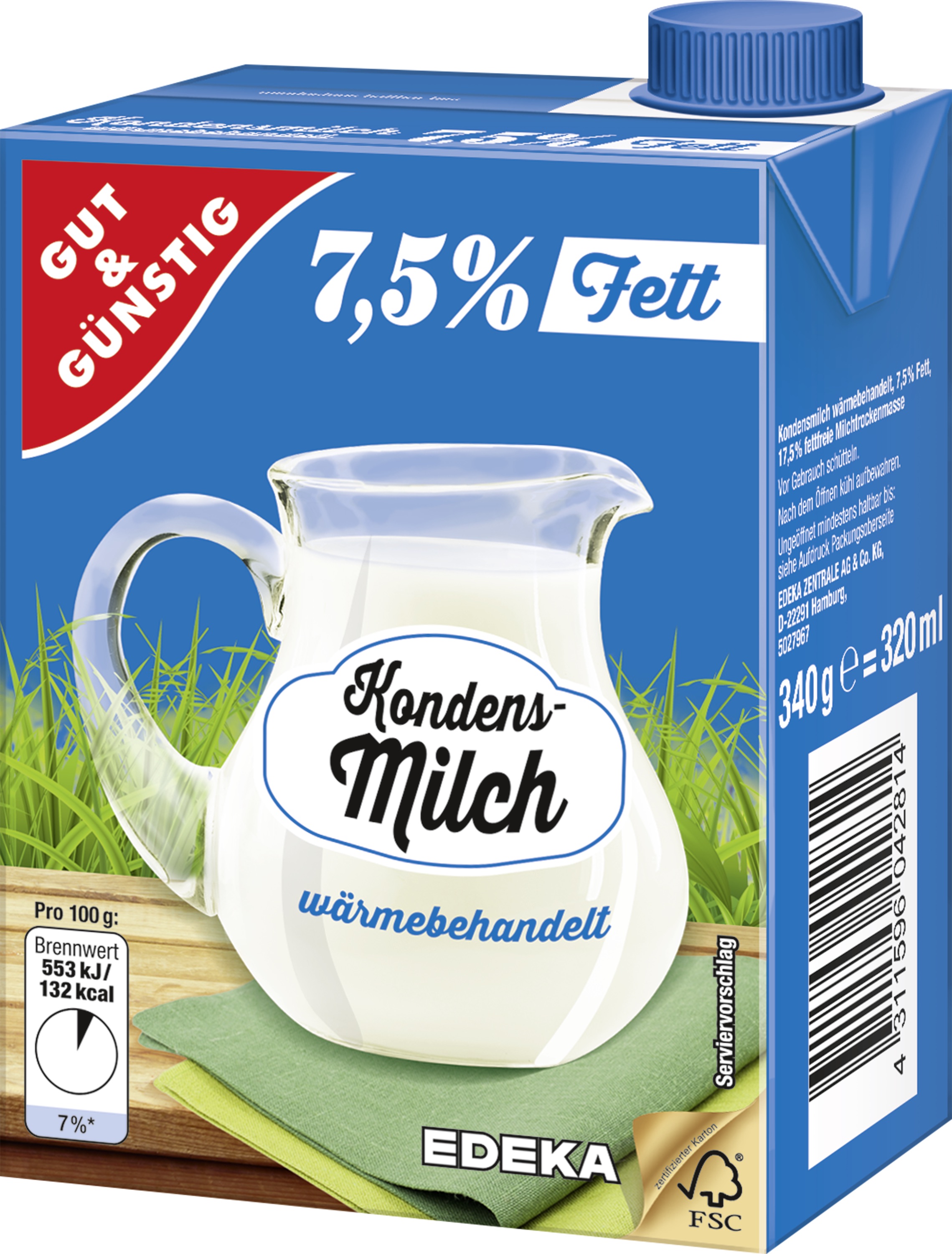 G&G Kondensmilch 7,5% 340g EW