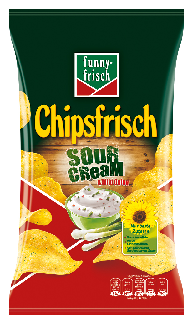 funny frisch Chipsfrisch Sour Cream & Wild Onion 175g