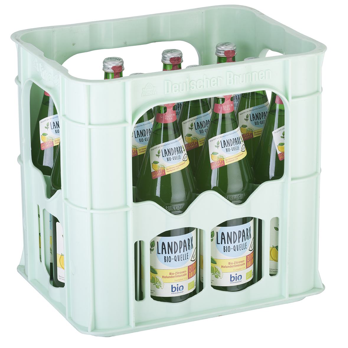 Landpark Bio-Quelle Zitrone Holunder trüb 12x0,7l (Glas) MW 