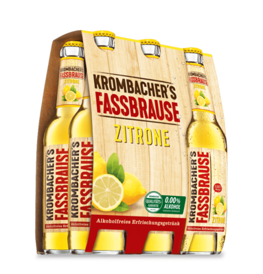Krombacher Fassbrause Zitrone 6x0,33 l MW