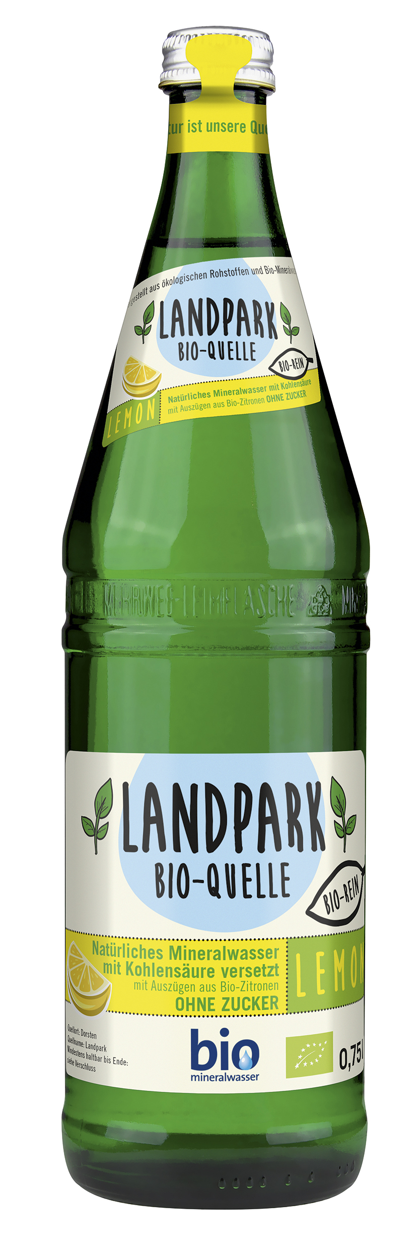 Landpark Bio-Quelle Lemon 12x0,7l (Glas) MW
